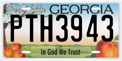 GA license plate PTH3943