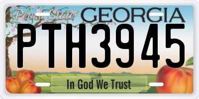 GA license plate PTH3945