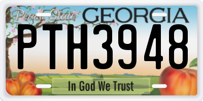 GA license plate PTH3948
