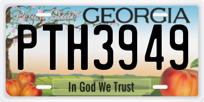 GA license plate PTH3949