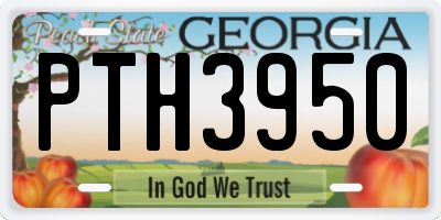 GA license plate PTH3950