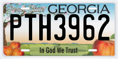 GA license plate PTH3962