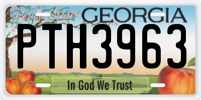 GA license plate PTH3963
