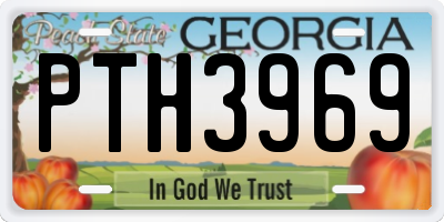 GA license plate PTH3969