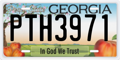 GA license plate PTH3971