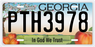 GA license plate PTH3978