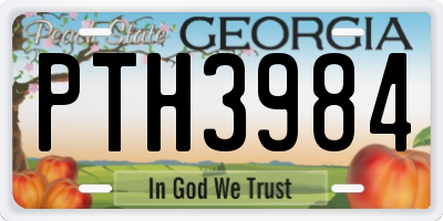 GA license plate PTH3984