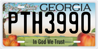GA license plate PTH3990