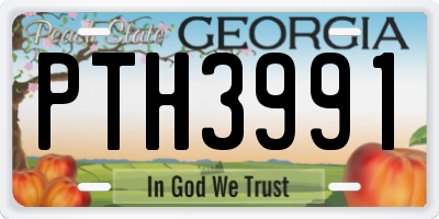 GA license plate PTH3991