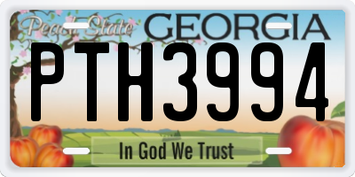 GA license plate PTH3994