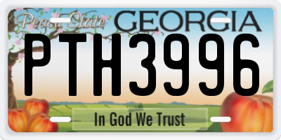 GA license plate PTH3996