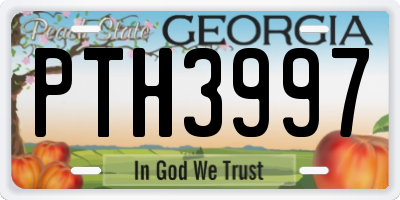 GA license plate PTH3997