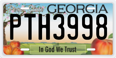 GA license plate PTH3998