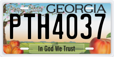 GA license plate PTH4037