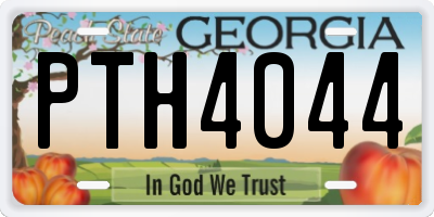 GA license plate PTH4044