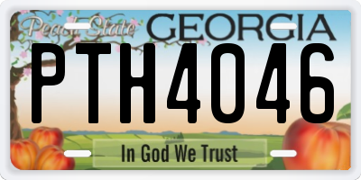 GA license plate PTH4046