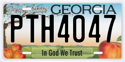 GA license plate PTH4047