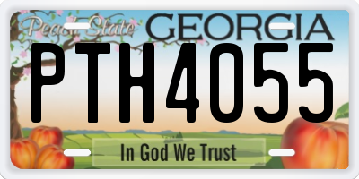 GA license plate PTH4055