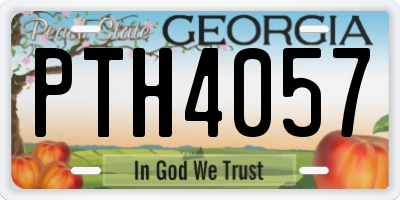 GA license plate PTH4057