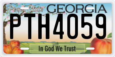 GA license plate PTH4059