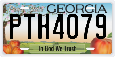 GA license plate PTH4079
