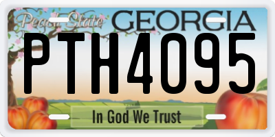 GA license plate PTH4095