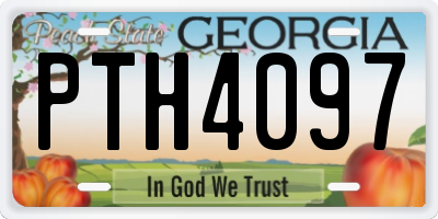 GA license plate PTH4097