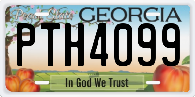 GA license plate PTH4099