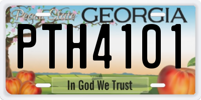 GA license plate PTH4101