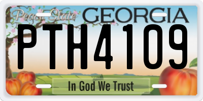 GA license plate PTH4109