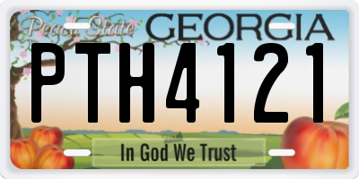 GA license plate PTH4121