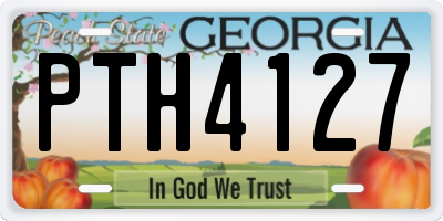 GA license plate PTH4127