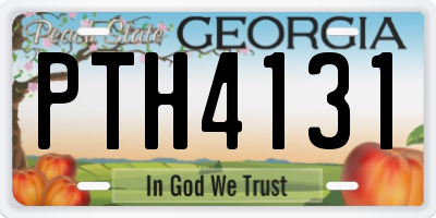 GA license plate PTH4131