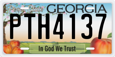 GA license plate PTH4137