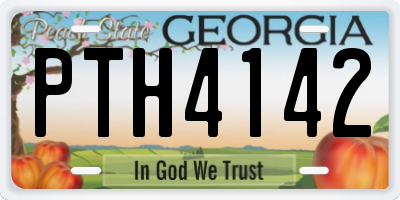 GA license plate PTH4142
