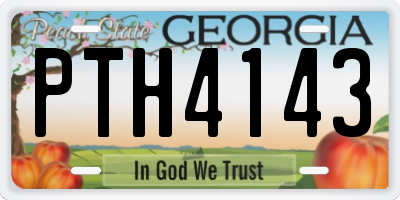 GA license plate PTH4143