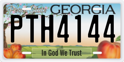 GA license plate PTH4144