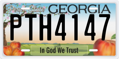 GA license plate PTH4147