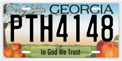 GA license plate PTH4148