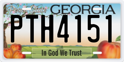 GA license plate PTH4151