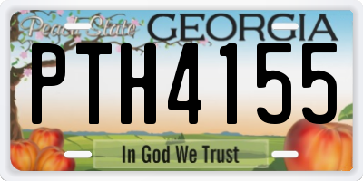 GA license plate PTH4155