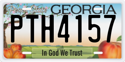 GA license plate PTH4157