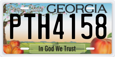 GA license plate PTH4158