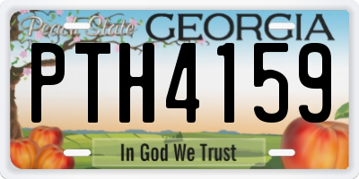 GA license plate PTH4159