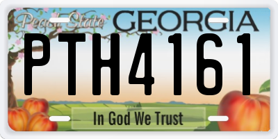 GA license plate PTH4161