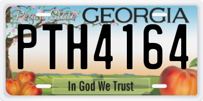 GA license plate PTH4164