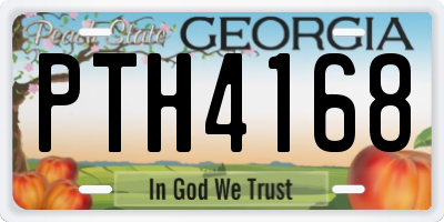 GA license plate PTH4168