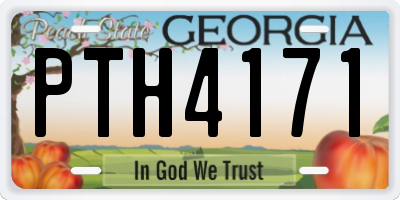 GA license plate PTH4171