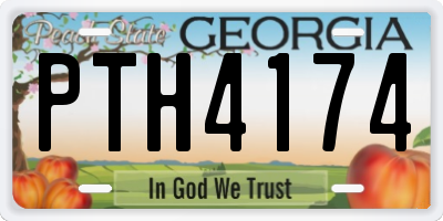 GA license plate PTH4174