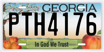 GA license plate PTH4176